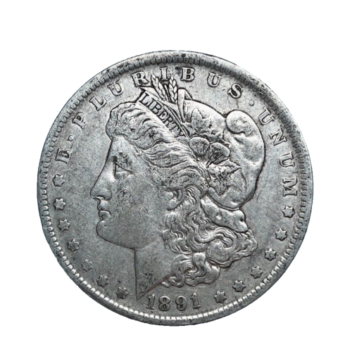 1891-O Morgan Dollar Sehr schön 90 % Silber 1 $ US-Münze # 1870