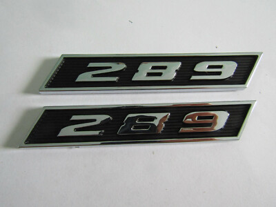 289 ENGINE SIZE HOOD SCOOP FENDER BODY EMBLEMS FITS FORD MERCURY ...