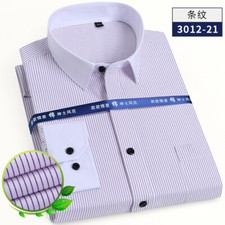Men's Dress Shirts Clothes Long Sleeves Formal Business Work Casual Shirts Tops