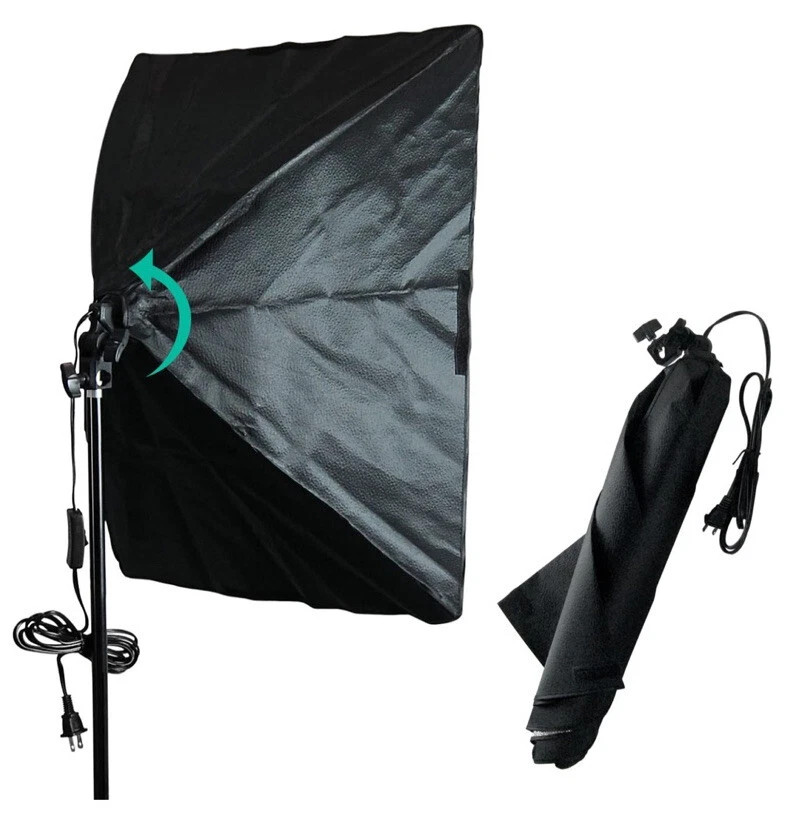 LimoStudio (2 Set) 21”x21 “Dimension Soft Box with Buil in single bulb socket. - Image 2 of 4