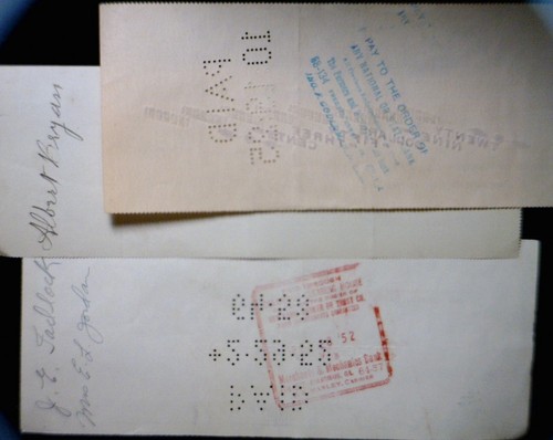 1918 -52 NJ GA. & VA. Alte Vintage Bankschecks = SCHÖNE 3 Schecks LOT NR - Bild 5 von 6