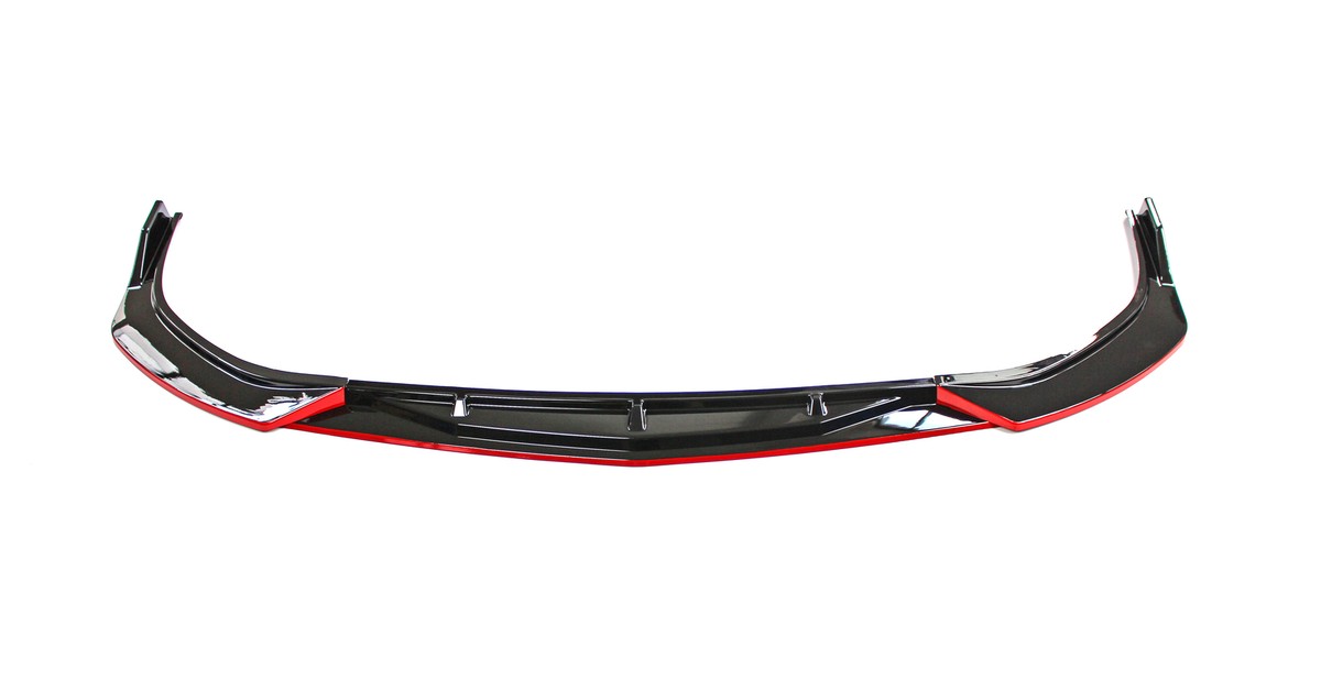 Glossy Black Front Bumper Lip Splitter For 2020-2023 Hyundai Sonata - GT Style, 3-Piece 9 thumbnail image