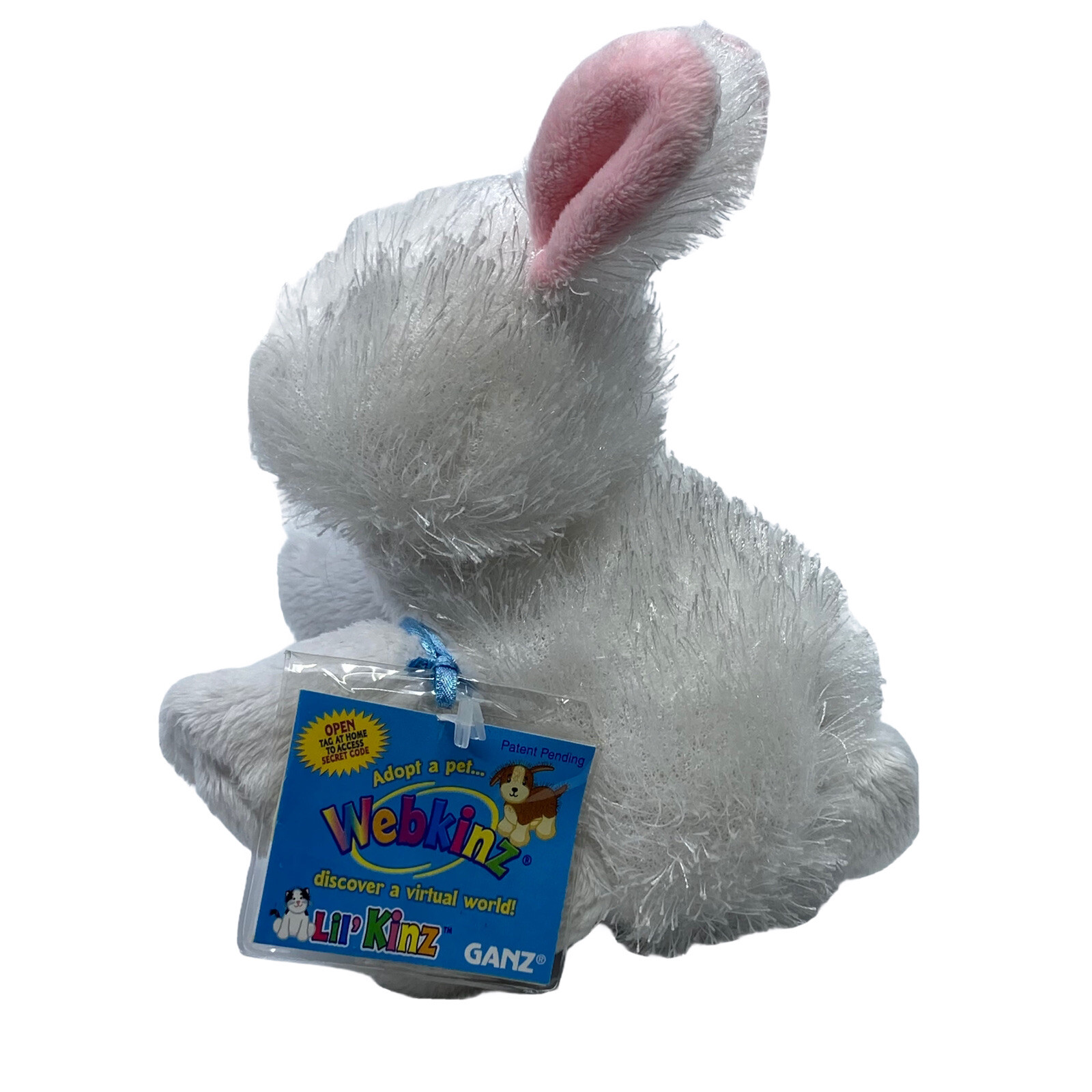 Webkinz+GANZ+Rabbit+HM078+White+Bunny+No+Code+Plush+EC+B161 for sale ...
