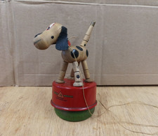 Vintage Tri-ang Wakouwa Spotted Dog Push Puppet Read Description