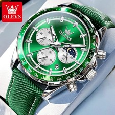 Waterproof Quartz Watch Men's OLEVS Luminous Luxury Leather Men Business Strap