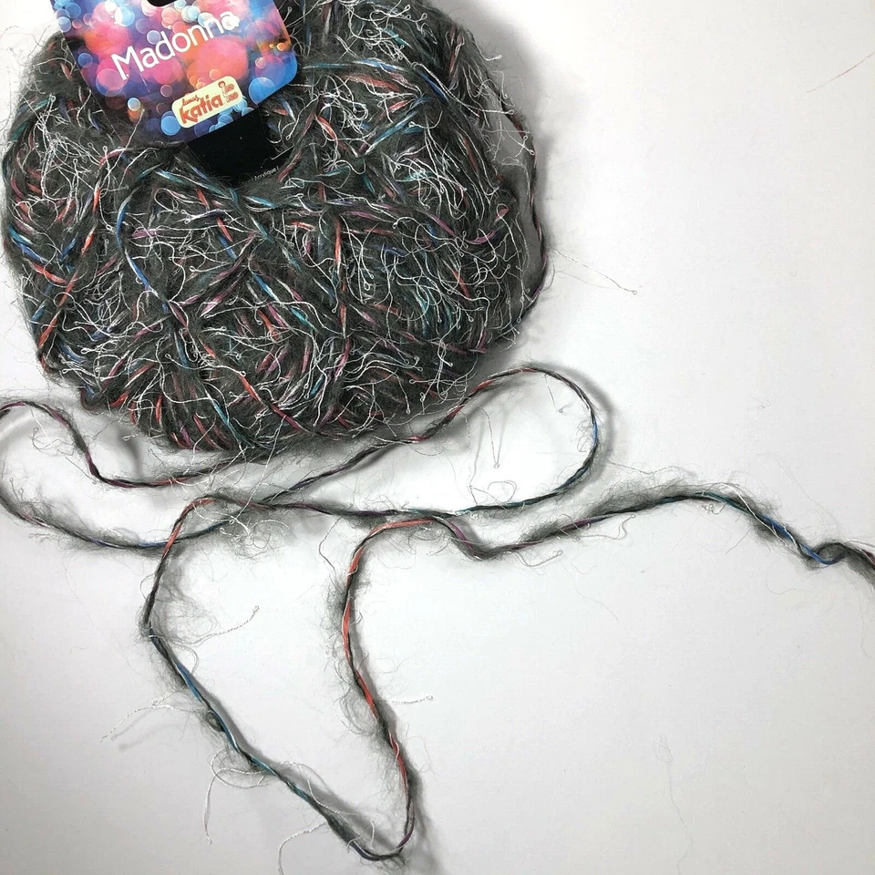 Lote de 7 Hilos Boutique Vintage Madonna Katia Colección Gris con Rojo Púrpura Azul Foto 2 de 4