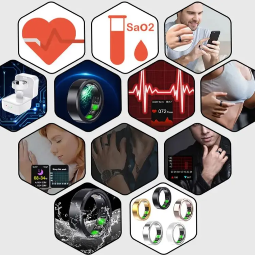 Smart Ring Aktivität Tracker Blutsauerstoff Druck Schlaf - Monitor wasserdicht - Bild 6 von 28