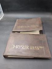 1975 Chrysler Data Book Dealer Album Imperial New Yorker + Color Trim Book Set