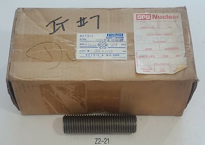 *NEW* BOX OF 24 GE Oil/Gas M30 x 110mm Metric Threaded Studs DIN 976ST +Warranty