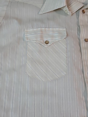 VTG Dee Cee Rangers Pearl Snap Yellow Shirt Mens Size L Long Sleeve 16-16 1/2 - Picture 7 of 20