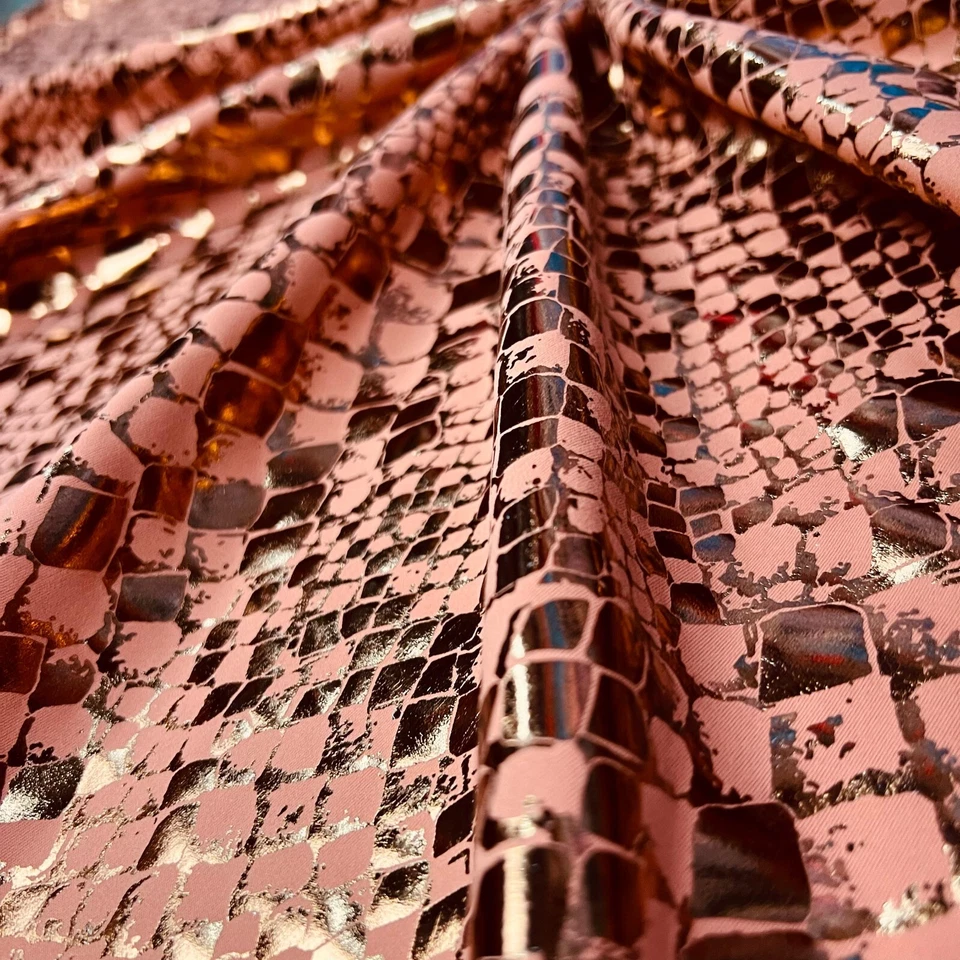 Animal Print Copper Snake I Spandex Fabric Stretch I 60 "wide by Yard I Swimwear - Image 4 of 4