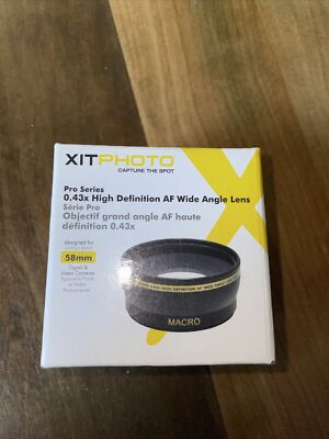Xit Pro 58mm 0.43x High Definition AF Wide Angle Lens for Digital & video camera