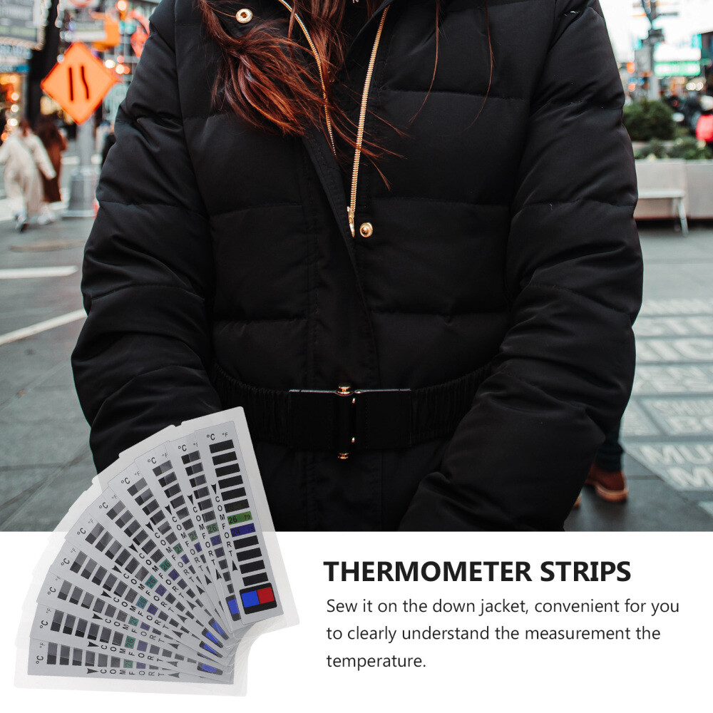 10pcs Down Jacket Clothes Liquid Crystal Temperature Strips Display