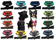 Nervous Dog Mesh Padded Soft Puppy Pet Dog Harness Breathable 12 Colors 5 Sizes