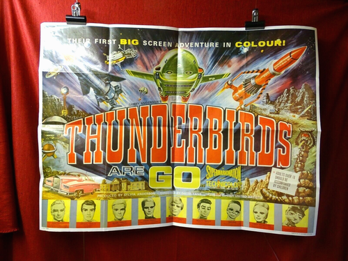 Thunderbirds Are Go 1966 British Quad vintage litho print 2nd run film poster TV - Picture 1 of 14