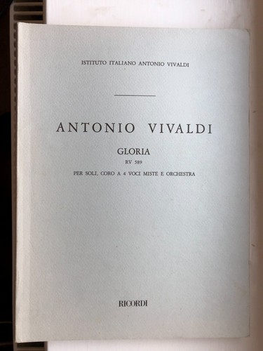 Vivaldi: Gloria - Ricordi Conductor Full Score