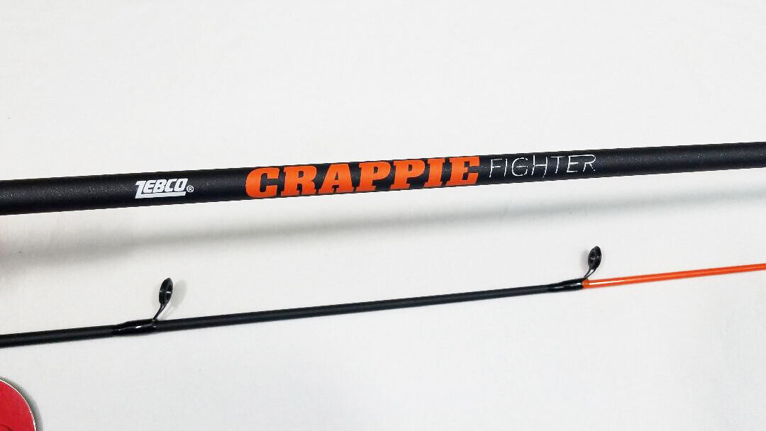 6ea ZEBCO CRAPPIE FIGHTER RODS ONLY 12' ORANGE/BLACK CRAPPIE POLE