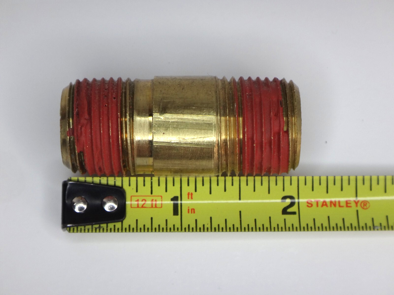 Parker VS215PNL-8-20 Brass Nipple VIBRASEAL Thread Sealant 1/2" NPT x 2" USA