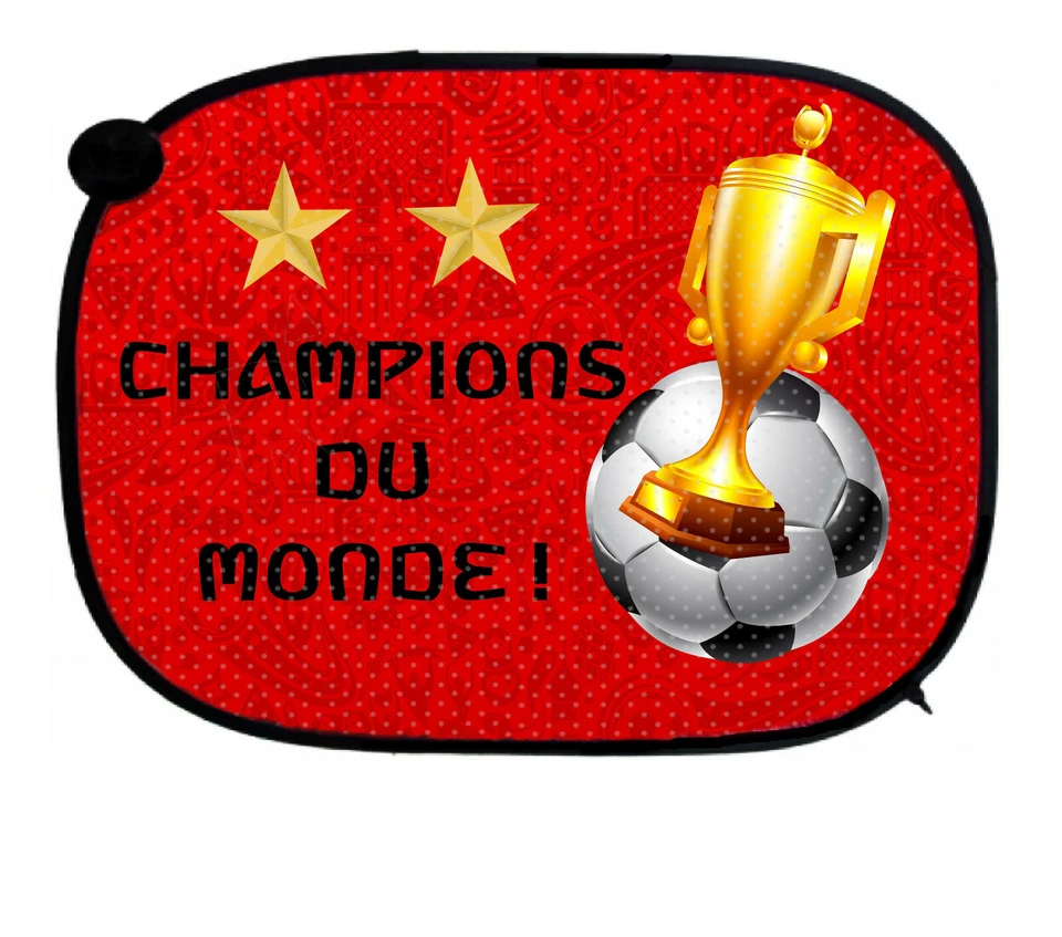 Pare soleil pour voiture foot champion monde personnalisé prénom au choix réf 07 - Photo 1/1