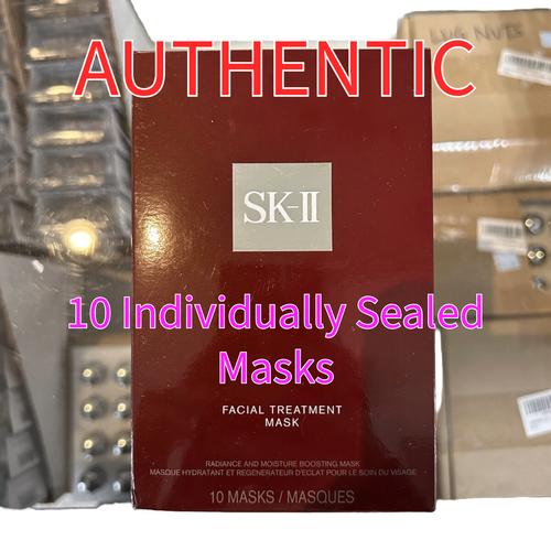SK II Facial Treatment Mask 10 Sheets NEW Sealed 10 AUTHENTIC SKII