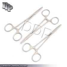 3 Webster Needle Holder 4.75" Surgical Dental Vet Inst