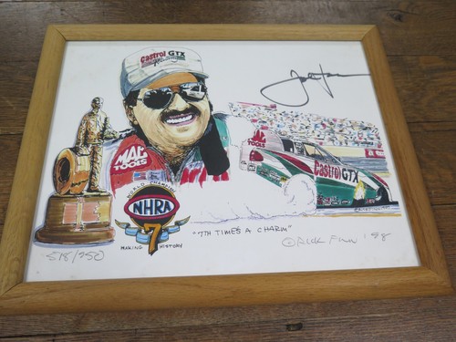 John Force Autographed Limited Edition 1998 Painting By Rick Finn 518/950 Framed - Picture 12 of 12