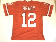 Jersey naranja Tom Brady cosido personalizado sin firmar - M, L, XL, 2XL