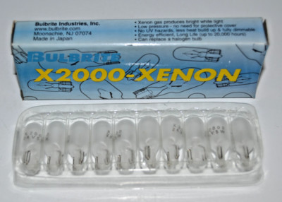 10 pack - BULBRITE  XE5F/24 X2000-XENON Bulb 5W T3.25 Light Bulb Frost, NEW
