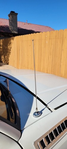 15" Black Stainless Antenna Mast For FORD MUSTANG 1979-2009 - Power Radio AM/FM