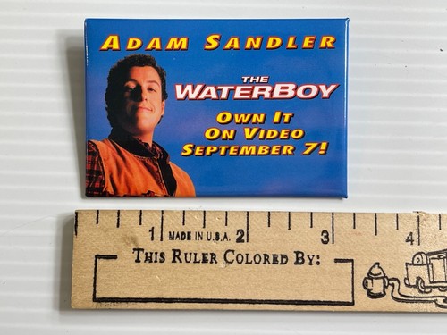The WaterBoy Movie "Adam Sandler" - DVD Release Promo Button / Pin Back - Picture 2 of 3