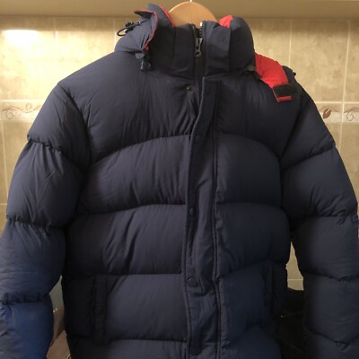 TNA The Super Puff Jacket Womens Small Quilted Navy Hooded Gorpcore Xxs
