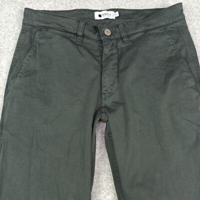 NN07 Herren Chino Hose W30 L32 Dunkelgrün Slim Fit MARCO Gerade Bein Hose