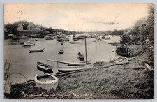 Pawtuxet Cove Looking Out Pawtuxet Rhode Island RI Boats 1912 Postcard