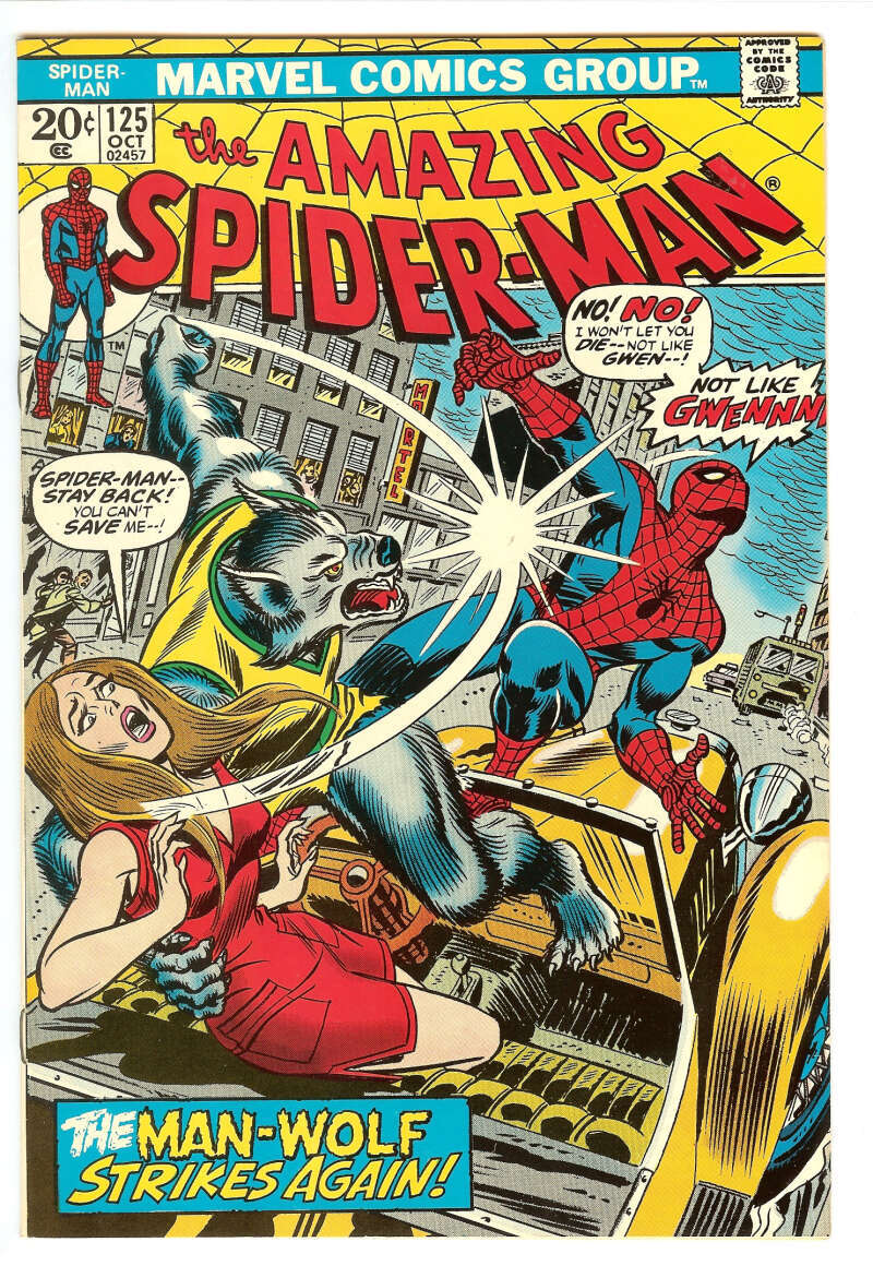 AMAZING SPIDER-MAN #125 7.0 // ORIGIN OF THE MAN-WOLF MARVEL