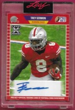 2021 Leaf Pro Set Series TREY SERMON #PSA12 Football XRC Rookie Autograph 56/99