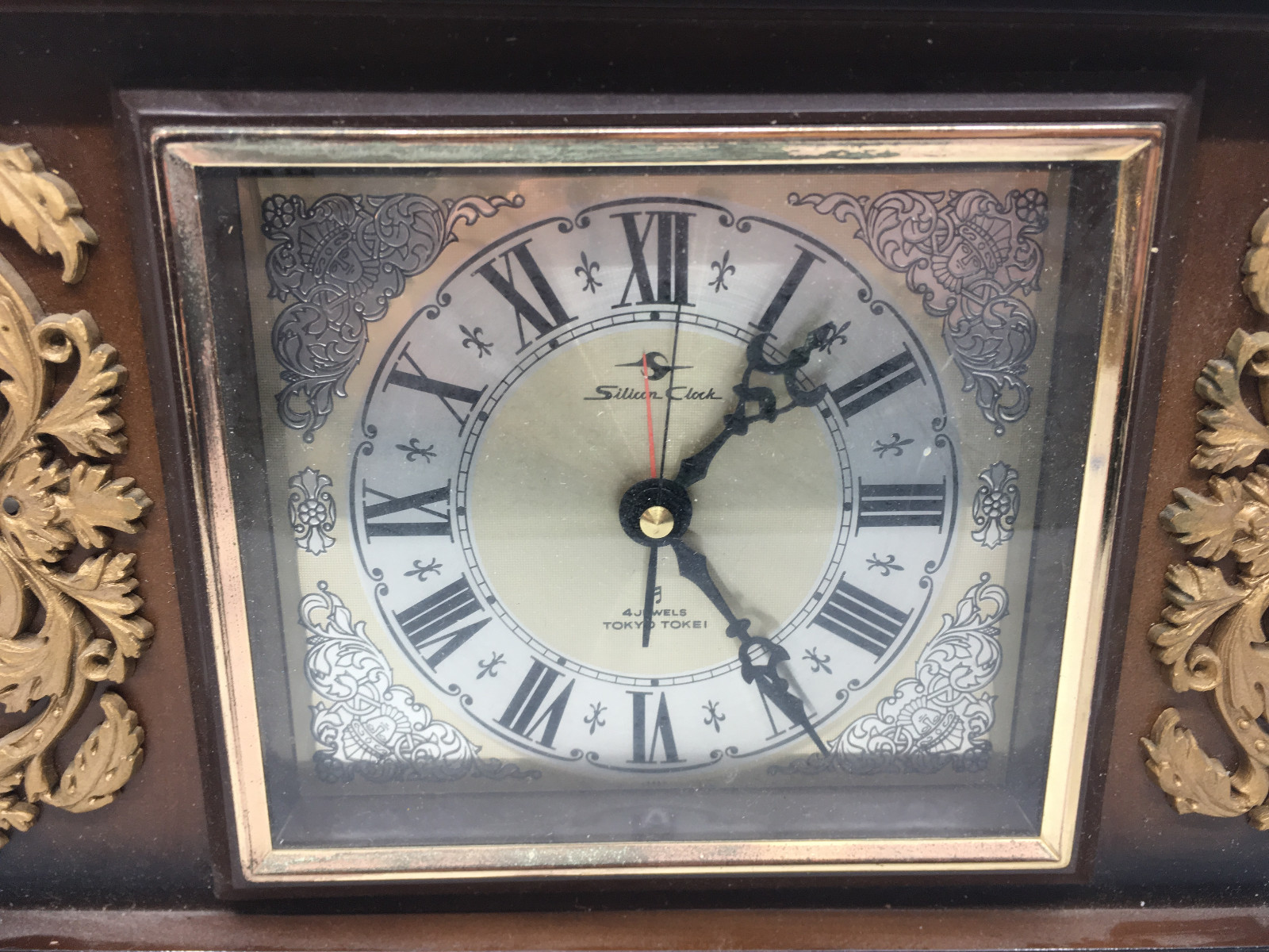 Silicon Music Mantle Clock 4 Jewels Tokyo Tokei Japan Vintage 16