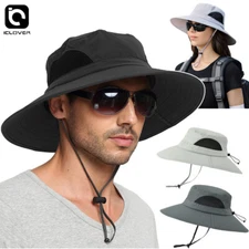 Wide Brim Sun Hat Bucket Protection Men Women Fishing Safari Hiking Outdoor Cap