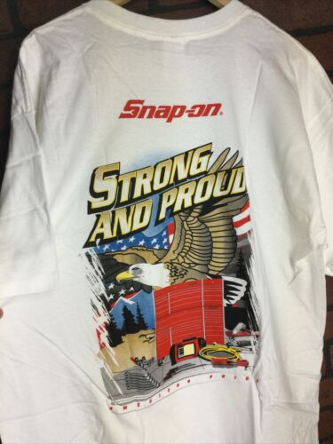 NOS New Mens SIze XL SnapOn Tools T-Shirt Strong And Proud USA Eagle - Afbeelding 1 van 5