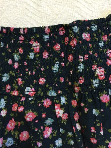 Abercrombie Kids Navy Blue Floral Flounce Skirt Sz M EUC - Picture 5 of 5