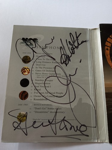 YES Symphonic Live DELUXE 2 DVD SET AUTOGRAPHED + Their Definitive fully auth