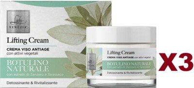 3PCS LADY VENICE LIFTING CREAM ANTI-AGING FACE CREAM NATURAL BOTULINUM 50ML