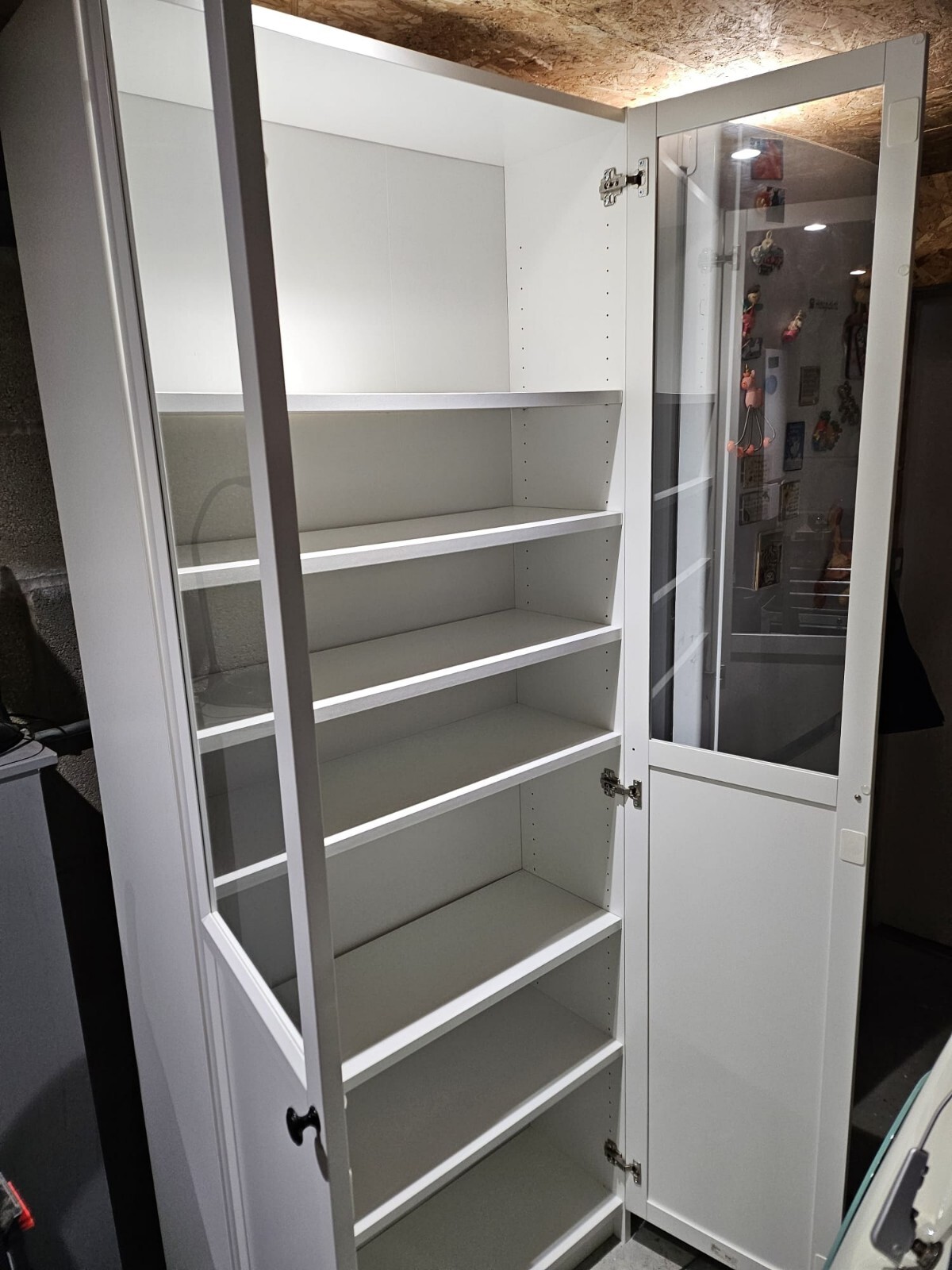 White display with glass doors Ikea eBay