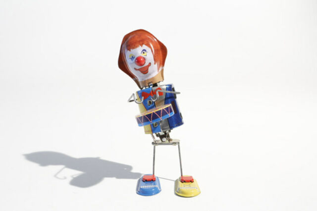 * Blechspielzeug CLOWN mit Trommel °° Tin Toy °° Jouet en Tôle °° * Blechspielzeug CLOWN mit Trommel °° Tin Toy °° Jouet en Tôle °°