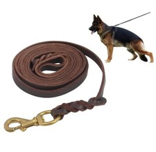 STG Genuine Leather Durable 7 Ft Long 1.2" W Dog Training Leash Set Of 5 Peace