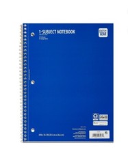 Pen Gear 1-Subject Notebook, College Ruled, Blue, 70 Sheets