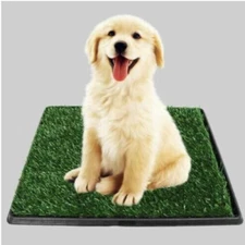PETMAKER Artificial Grass Indoor Training Mat Puppies Dogs Pets Portable