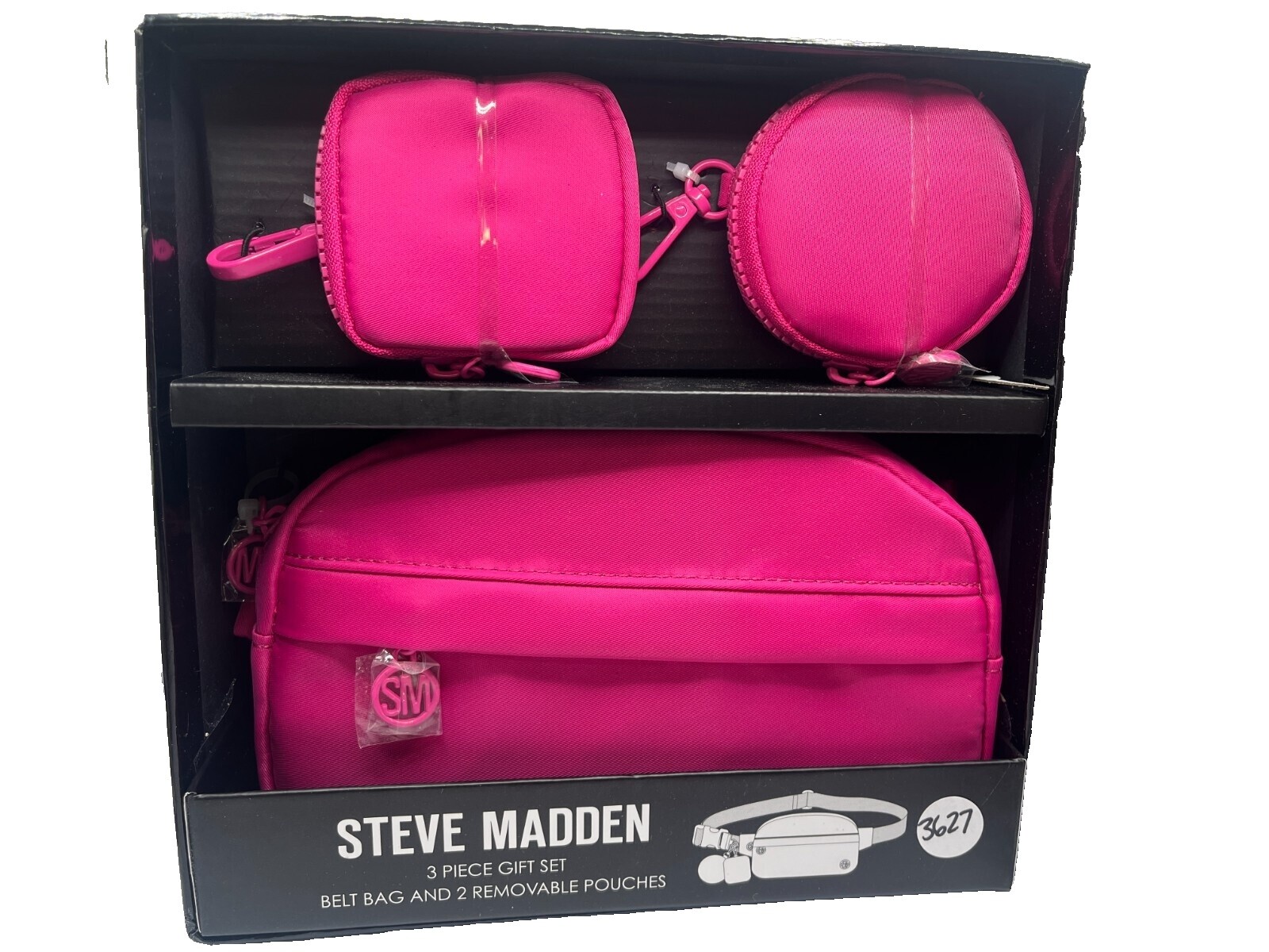 Portefeuille Steve Madden + Étiquette De Bagage – Noir, Neuf Sous Emballage
