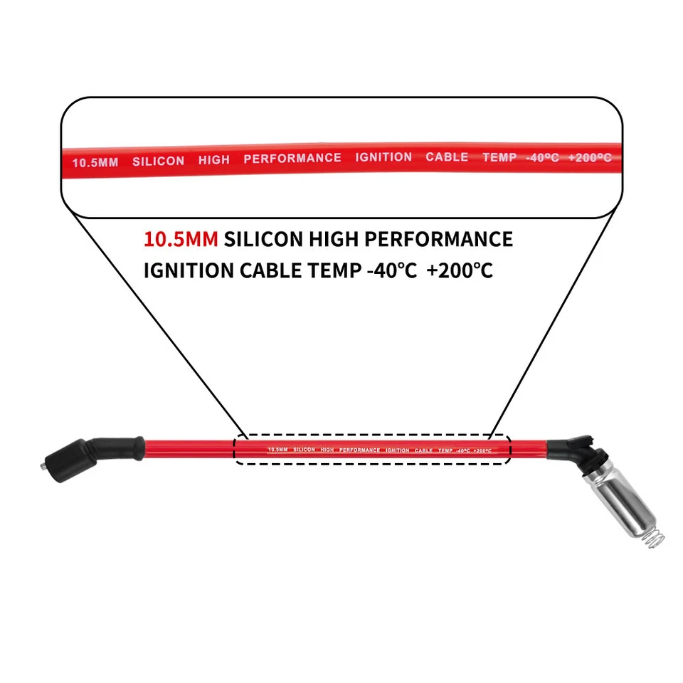 10.5mm Spark Plug Wires set For Chevy GMC 1500-2500 1999-2006 LS1 4.8L 5.3L 6.0L - Image 4 of 4