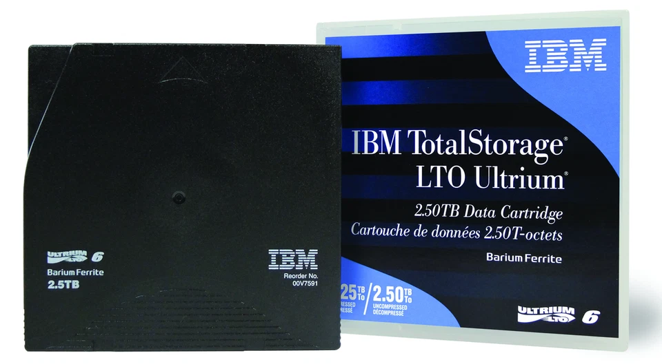 IBM LTO Ultrium 6 cartucho de datos 00V7590 2,5 TB/6,25 TB bario-ferrita búfer copia de seguridad - Imagen 3 de 3