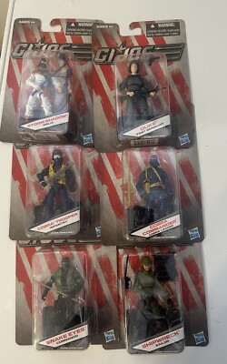 GI Joe Dollar General Storm Shadow/Snake Eyes VARIANT LOT of 6 Figures. NEW. MOC